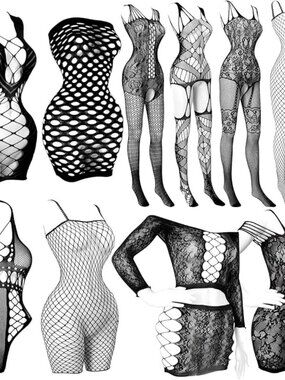 BRAND NEW Fishnet Lingerie Dress for Women 10 Pack